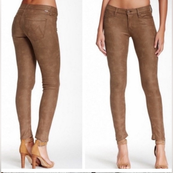 MOTHER Denim - Mother jeans The Looker in crackle tan